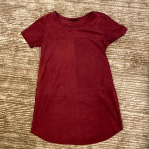 Olivaceous Burgundy Faux Suede Dress ♥️